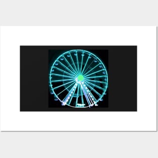 Neon ferris wheel no. 3 Posters and Art